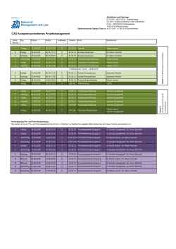 CAS KPM Terminplan