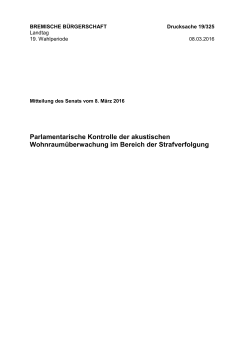 Parlamentarische Kontrolle der akustischen