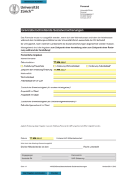 Grenz&uuml;berschreitende Sozialversicherungen