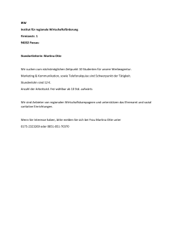 IRW Institut f&uuml;r regionale Wirtschaftsf&ouml;rderung Firmianstr. 1 94032