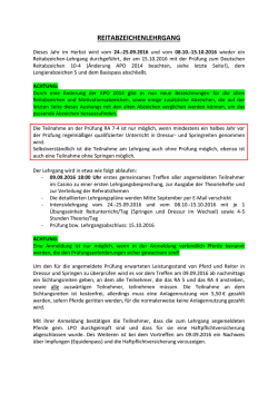Herbst-Lg Ausschreibung 2016 - Reit