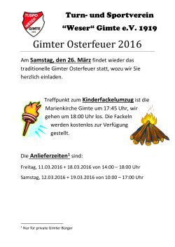 Gimter Osterfeuer 2016
