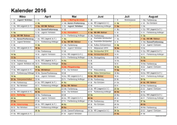 Kalender 2016