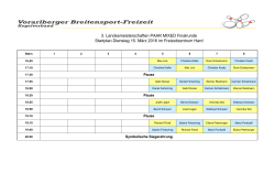 Spielplan Paar Mixed