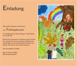 Einladung - Gymnasium Carolinum Ansbach
