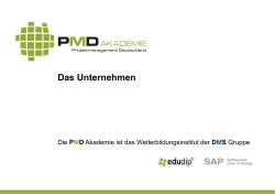 PMDA-Unternehmenspräsentation