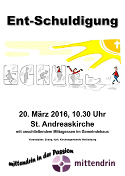 20. März 2016, 10.30 Uhr St. Andreaskirche - Evang.