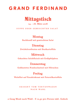 Mittagstisch - Grand Ferdinand