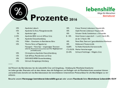 Prozente2016 - Betriebsrat der Lebenshilfe Graz und Umgebung