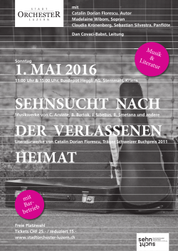 Konzertprogramm 1. Mai 2016