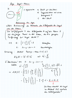 Q2 Analytische Geometrie Kugel