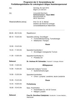 Programm der 2. Veranstaltung der Fortbildungsinitiative für