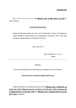Sitzung des Umweltausschusses / PDF