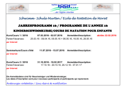 JAHRESPROGRAMM 16 / PROGRAMME DE L`ANNEE 16
