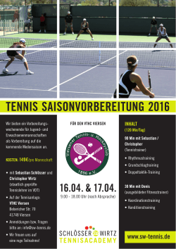 tennis saisonvorbereitung 2016