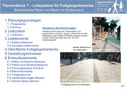 Themenblock 7 - Leitsysteme für Fußgängerbereiche