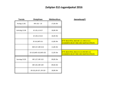 Zeitplan Elecup Victor
