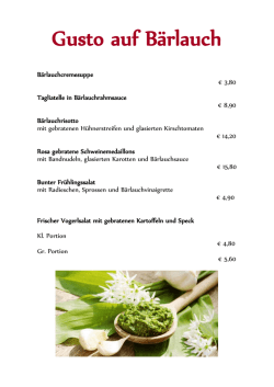 Gusto auf B&auml;rlauch
