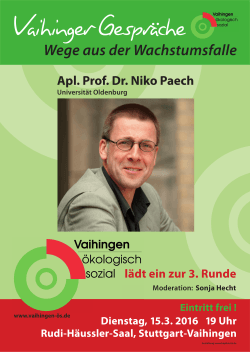 Apl. Prof. Dr. Niko Paech