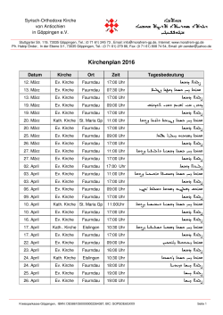 Kirchenplan 2016 ČČ - Syrisch - Orthodoxe Kirche von Antiochien in