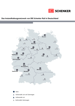 Instandhaltungsorte von DB Schenker Rail in Deutschland