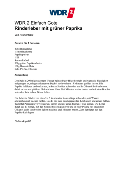 Rinderleber mit gr&uuml;ner Paprika