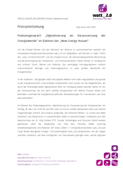 Digitalisierung als Voraussetzung der Energiewende