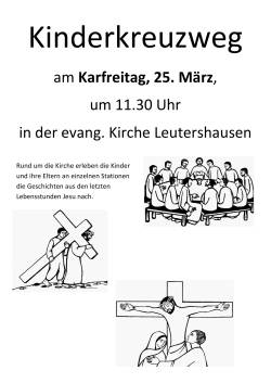 Plakat Kinderkreuzweg_2016 - Evang. Kirchengemeinde