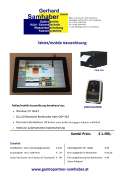 Tablet/mobile Kassenlösung