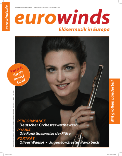 Eurowinds Ausgabe 2/2016 - Bläserphilharmonie der Stadt Blaustein