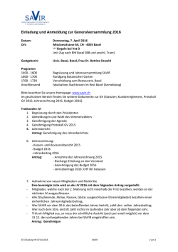 Jahreshauptversammlung 2016