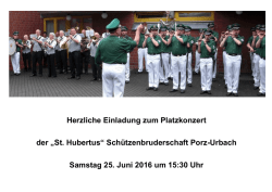 Herzliche Einladung zum Platzkonzert der - Altenzentrum Porz