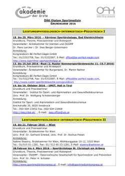 ÖÄK-Diplom Sportmedizin