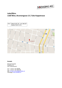 Lokal/Büro 1160 Wien, Brunnengasse 13 / Ecke