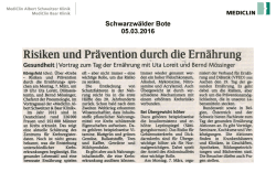 mehr - MediClin Albert Schweitzer Klinik