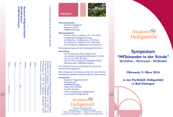 Flyer - Akademie Heiligenfeld