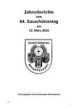Jahresberichte 2015 - Schützengau Main
