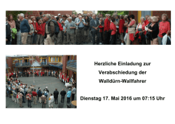 Herzliche Einladung zur Verabschiedung der Walld&uuml;rn