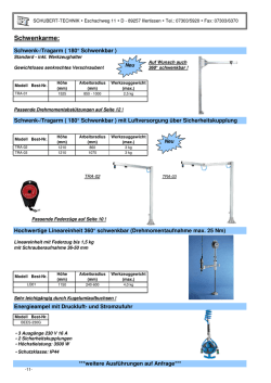 Schwenkarme und Lineareinheiten