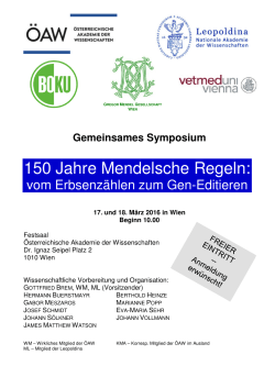 Programm Mendel Symposium A4