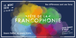 Flyer Fête de la Francophonie 2016