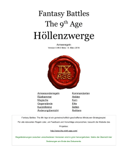 Höllenzwerge - The 9th Age