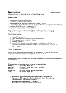Jagdscheine - Landkreis Waldshut