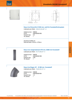 Einzelteile DN280 Kunststoff