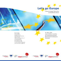 Lets go Europe - Europe Direct Kreis Lippe