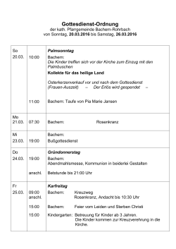 Gottesdienst-Ordnung - Pfarreiengemeinschaft Ottmaring