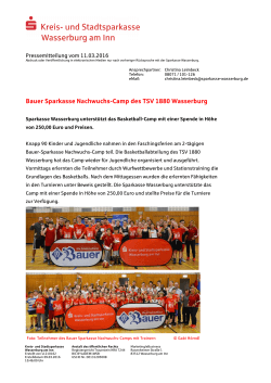 Bauer Sparkasse Nachwuchs-Camp des TSV 1880