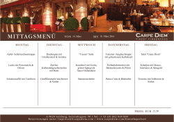 mittagsmenü - Carpe Diem Finest Fingerfood