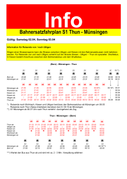 Bahnersatzfahrplan S1 Thun