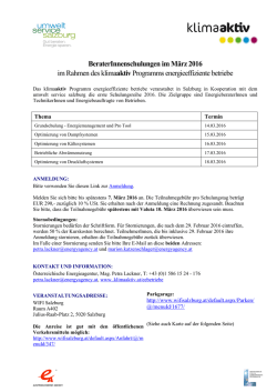 Schulungsprogramm